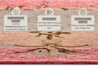Hanse Home - Gobelin Design Carpet Asmaa Pink Beige - 75x150 cm