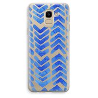 Blauwe pijlen: Samsung Galaxy J6 (2018) Transparant Hoesje