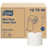 Toiletpapier Tork Mid-size T6 Universal 1-laags 135m wit 127540