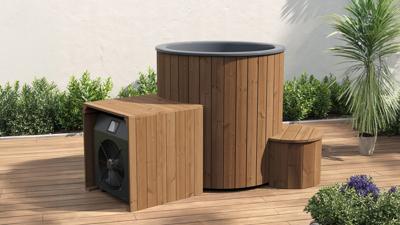 Tuindeco IJsbad 100 met koeler en trap- - Hout- Tuindeco