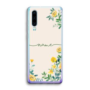 Gele bloemen: Huawei P30 Transparant Hoesje