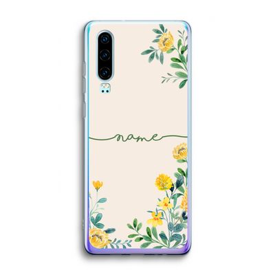 Gele bloemen: Huawei P30 Transparant Hoesje