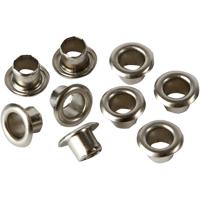 Creativ Company Eyelets, h: 4,5 mm, d 7,5 mm, gatgrootte 4 mm, zilver, 100 stuk/ 1 doos