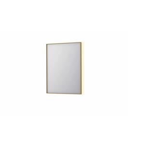 Spiegel INK SP32 60x4x80 cm Incl. Indirect LED-Verlichting Rondom en Spiegelverwarming Geborsteld Mat Goud
