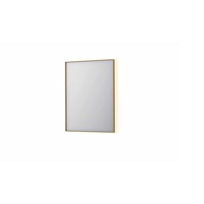 Spiegel INK SP32 60x4x80 cm Incl. Indirect LED-Verlichting Rondom en Spiegelverwarming Geborsteld Mat Goud
