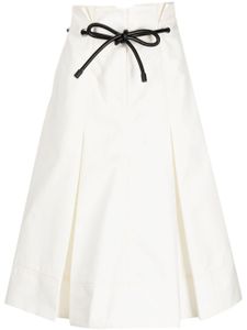 3.1 Phillip Lim jupe mi-longue Origami à taille haute - Blanc