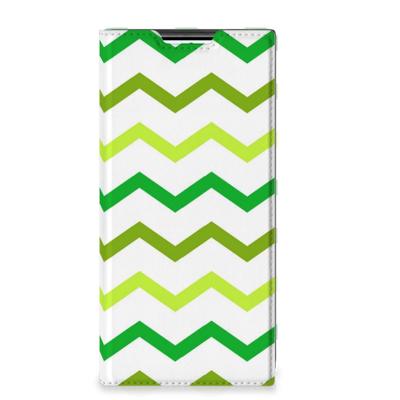Samsung Galaxy S22 Ultra | Hoesje met Magneet | Zigzag Groen