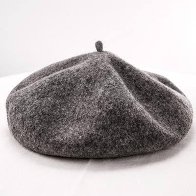 Vrouwen wol Vintage effen kleur Berets GLB (donkergrijs)