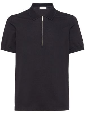 Ferragamo polo en coton à logo brodé - Noir