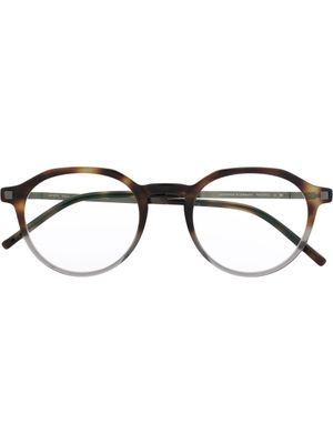 Mykita lunettes de vue à monture ronde - Marron