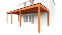 Trendhout Aanbouwveranda Modena 890x365 cm- Plat dak- Hout- Trendhout