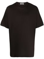 Yohji Yamamoto t-shirt en coton à col rond - Marron
