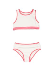 Moncler Enfant bikini à bords contrastants - Blanc