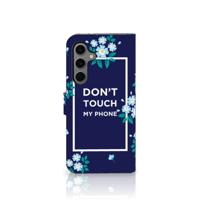 Samsung Galaxy S24 FE Portemonnee Hoesje Flowers Blue DTMP