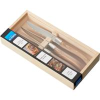 Amefa Royal Steakmessen 4 Stuks Natural Wood Amefa Royal Steakmessen 4 Stuks Natural Wood