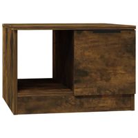 The Living Store Salontafel - Gerookt eiken - 50 x 50 x 36 cm - Extra opbergruimte