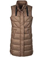 Lange bodywarmer opstaande kraag Van BASLER beige