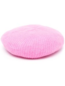 GANNI bonnet en maille fine - Rose