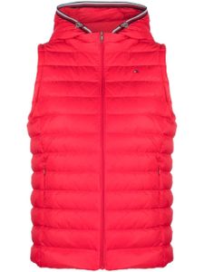 Tommy Hilfiger gilet zippé à logo - Rouge