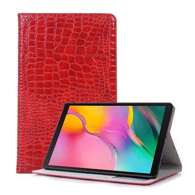 Krokodil textuur horizontale Flip lederen case voor Galaxy tab A 10 1 (2019) T510/T515 met houder & kaartsleuven & portemonnee (rood)
