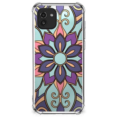 Samsung Galaxy A03 Case Purple Flower Samsung Galaxy A03 Case Purple Flower