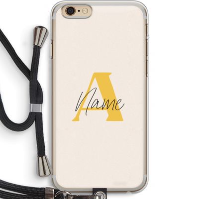 Amber Script: iPhone 6 PLUS / 6S PLUS Transparant Hoesje met koord
