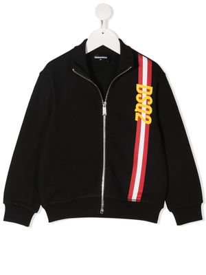 DSQUARED2 KIDS sweat à rayures - Noir