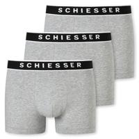 Schiesser Boxershorts 95/5 3-pack grijs