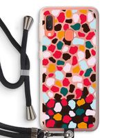 Colored Giraffe: Samsung Galaxy A20e Transparant Hoesje met koord