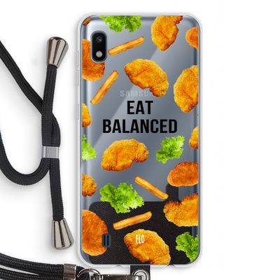 Eat Balanced: Samsung Galaxy A10 Transparant Hoesje met koord