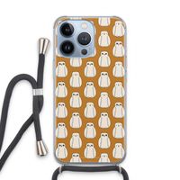 Uilen: iPhone 13 Pro Transparant Hoesje met koord