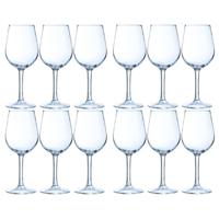 Arcoroc Luxe wijnglazen - voor rode wijn - 370 ml - 12x stuks - Rode wijn glazen - glas