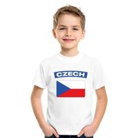 T-shirt met Tsjechische vlag wit kinderen
