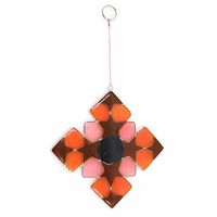 Raamdecoratie Hars Geometrische  (Bruin/Oranje)