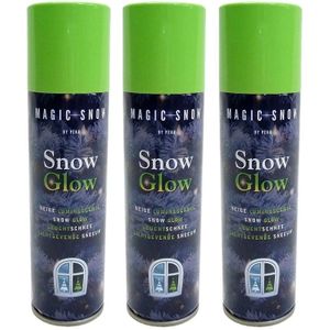 3x Kunst sneeuw glow in the dark 150 ml   -