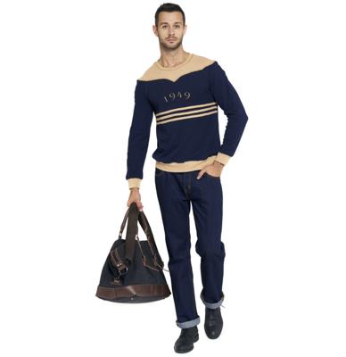 COLLECTIF Tommy 1949 Stripe Pullover Navy / Cream-S | 49% korting COLLECTIF Tommy 1949 Stripe Pullover Navy / Cream-S | 49% korting