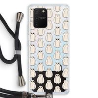 Uilen: Samsung Galaxy S10 Lite Transparant Hoesje met koord