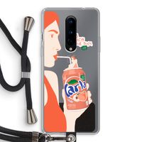 Peach please!: OnePlus 8 Transparant Hoesje met koord