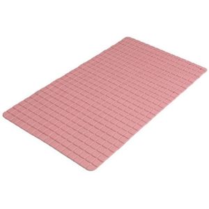 Badkamer/douche anti slip mat - rubber - voor op de vloer - oud roze - 39 x 69 cm