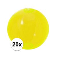 20x Neon gele strandbal   -