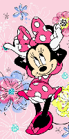 Minnie Mouse strandlaken flowers 70 x 140 cm roze Minnie Mouse strandlaken flowers 70 x 140 cm roze