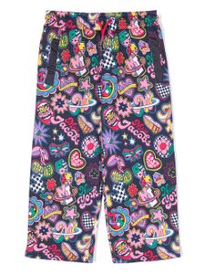 Marc Jacobs Kids pantalon à logo imprimé - Violet