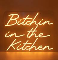 Wandbord Neon - Bitchin in the Kitchen - Oranje LED