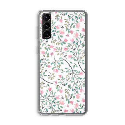Sierlijke bloemen: Samsung Galaxy S21 Plus Transparant Hoesje
