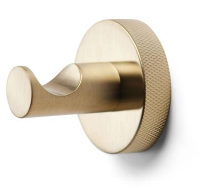 Handdoekhaak Blue Label Vida Facet | Wandmontage | Messing | Rond | Geborsteld goud PVD Handdoekhaak Blue Label Vida Facet | Wandmontage | Messing | Rond | Geborsteld goud PVD