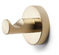 Handdoekhaak Blue Label Vida Facet | Wandmontage | Messing | Rond | Geborsteld goud PVD Handdoekhaak Blue Label Vida Facet | Wandmontage | Messing | Rond | Geborsteld goud PVD