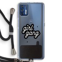 Girl Gang: Motorola Moto G9 Plus Transparant Hoesje met koord