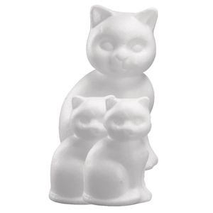 3x stuks piepschuim kat/poes dieren figuur 13 cm