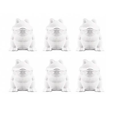 6x Hobby/DIY piepschuim kikkers 13 cm
