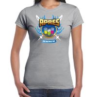 Apres ski t-shirt voor dames - apres ski instructor - grijs - winter outfit - thumbnail